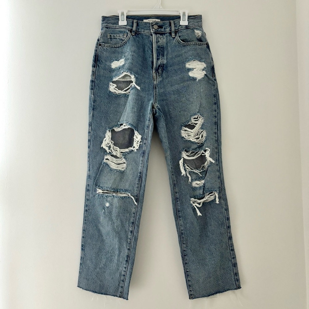 Pacsun Medium High Waisted Straight Leg Jeans